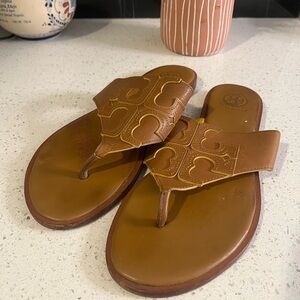 Tory Burch Tan Leather Sandals